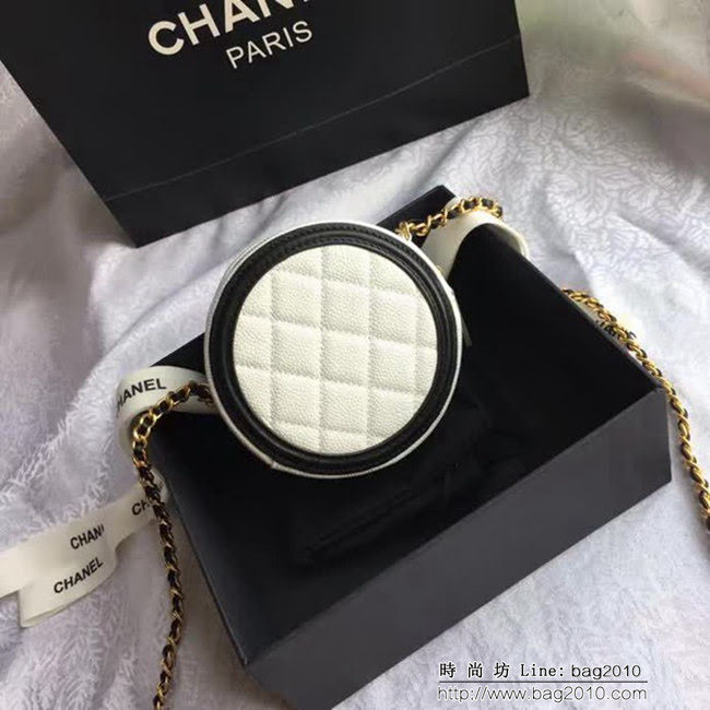 香奈兒CHANEL 81599 2018新款餅狀菱格復古盒子鏈條包 DSC1769